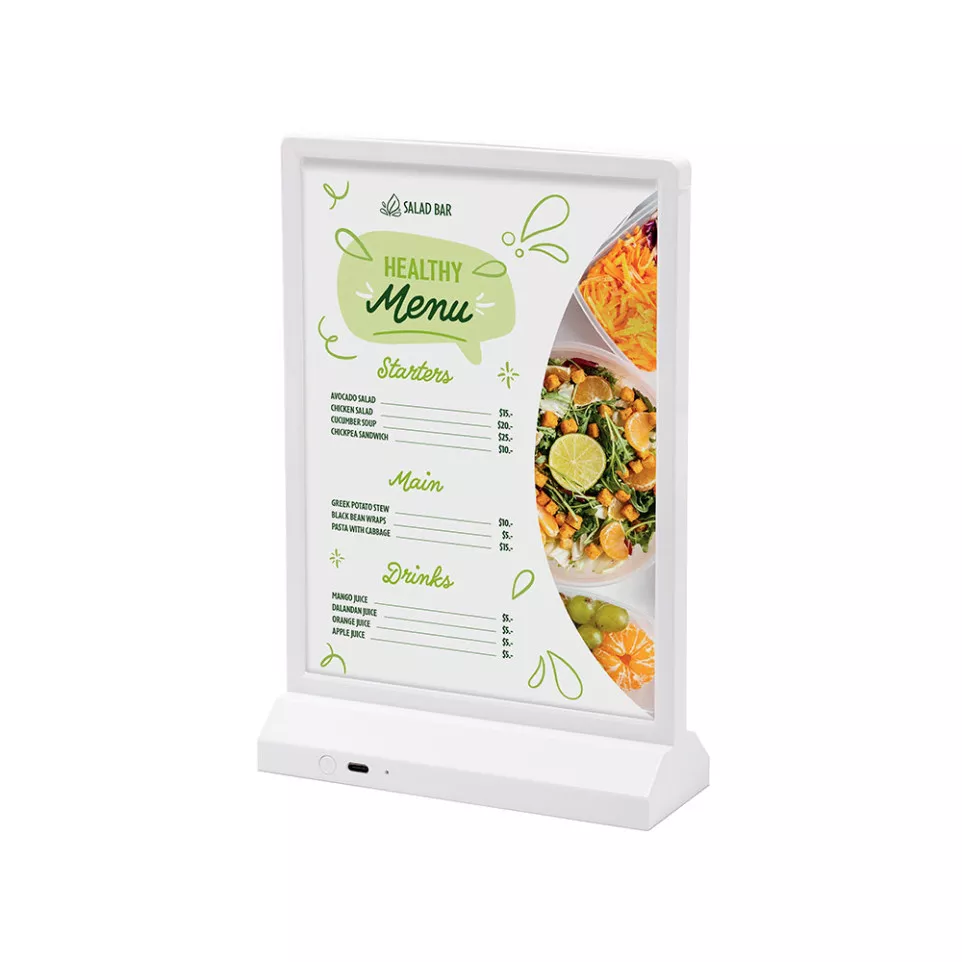 LED T Stand - A5 Portrait White