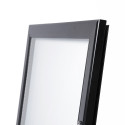 Porte Menu LED Sur Pied Noir 4x A4 LED