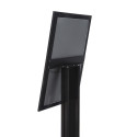 Porte Menu LED Sur Pied Noir 4x A4 LED