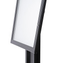 Black Freestanding Menu Pole LED Illuminated 4x A4