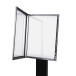 Porte Menu LED Sur Pied Noir 4x A4 LED