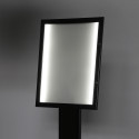 Black Freestanding Menu Pole LED Illuminated 4x A4