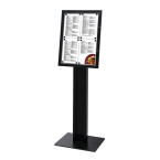 Porte Menu Sur Pied Noir 4x A4