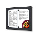 Menuvitrine Vergrendelbaar Outdoor LED Verlicht Zwart 2x A4