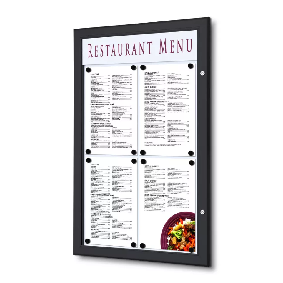 Porte-menu Extérieur Logo / LED 4 x...
