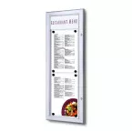 Porte-menu Extérieur Logo / LED 2 x A4 Portrait