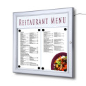 Outdoor Menubord LED Verlicht Met Logo Paneel 2x A4 Liggend