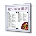 Porte-menu Extérieur Logo / LED LED 2 x A4 Paysage