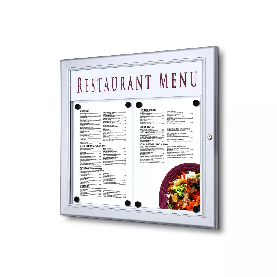 Outdoor Menubord Met Logo Paneel 2x...