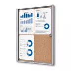 Cork Indoor Lockable Showcase Economy 4x A4