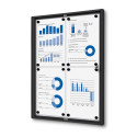 Indoor Lockable Showcase Economy Black 4x A4