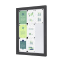 Outdoor Vergrendelbaar Notitiebord Slim 9 x A4 Anthracite