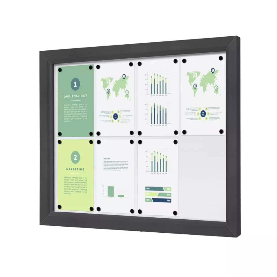 Outdoor Lockable Showcase Slim 8 x A4...