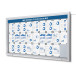 Vergrendelbaar Notitiebord Outdoor Verlicht Logo Met Gasveer 27x A4