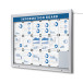 Vergrendelbaar Notitiebord Outdoor Verlicht Logo Met Gasveer 18x A4
