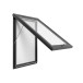 Outdoor Lockable Showcase With Gas Spring 18x A4 RAL 7016