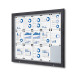 Outdoor Lockable Showcase With Gas Spring 15x A4 RAL 7016