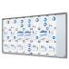 Indoor Vergrendelbaar Notitiebord Met Schuifdeuren Slim met Veiligheidshoeken 24 x A4