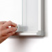 Indoor Lockable Showcase With Sliding Doors Slim With Safety Corners 24 x A4