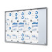 Indoor Vergrendelbaar Notitiebord Met Schuifdeuren Slim met Veiligheidshoeken 18 x A4