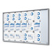 21xA4 Indoor Lockable Noticeboard with sliding doors SLIM