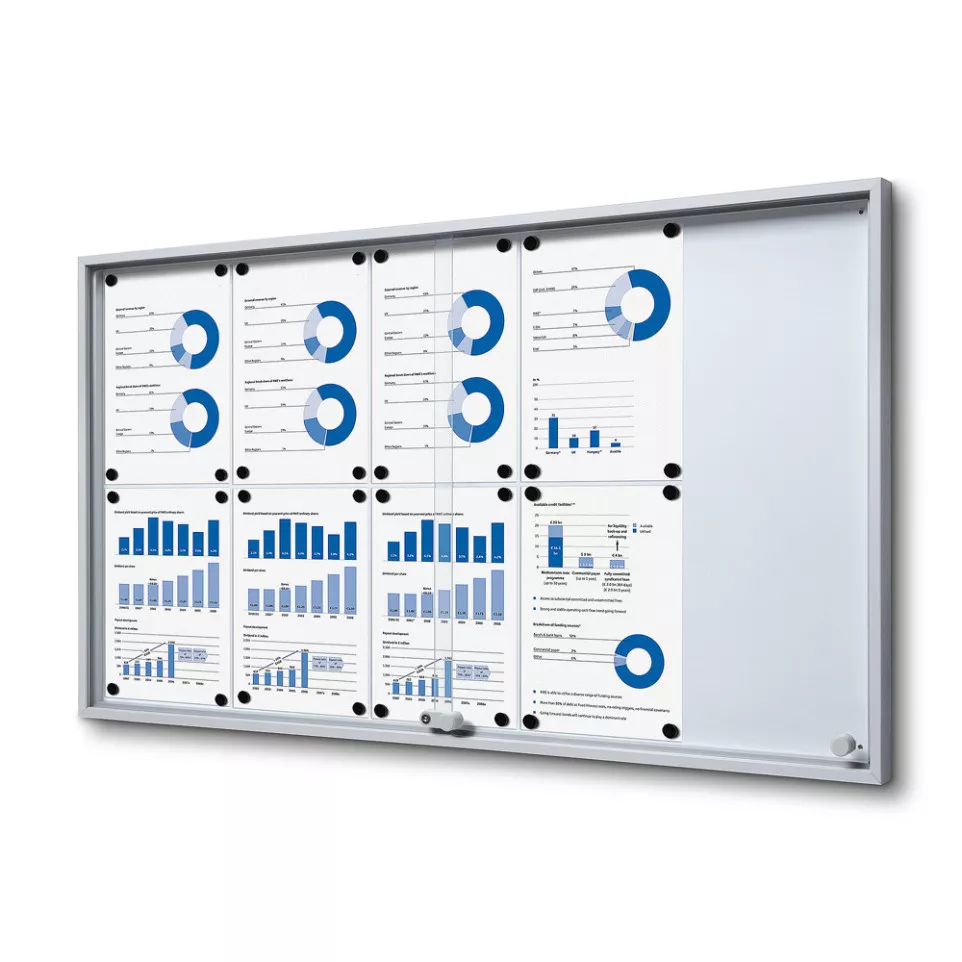 10xA4 Indoor Lockable Noticeboard...