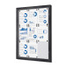 Indoor Lockable Showcase Silver 9x A4 RAL7016