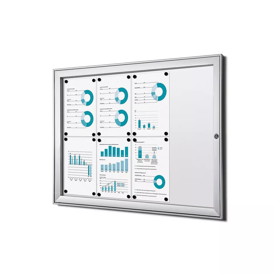 Indoor Lockable Showcase Silver B1...