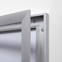 Indoor Lockable Showcase Silver B1 Fire Rated 8x A4