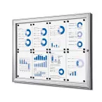 Indoor Lockable Showcase Silver 8x A4
