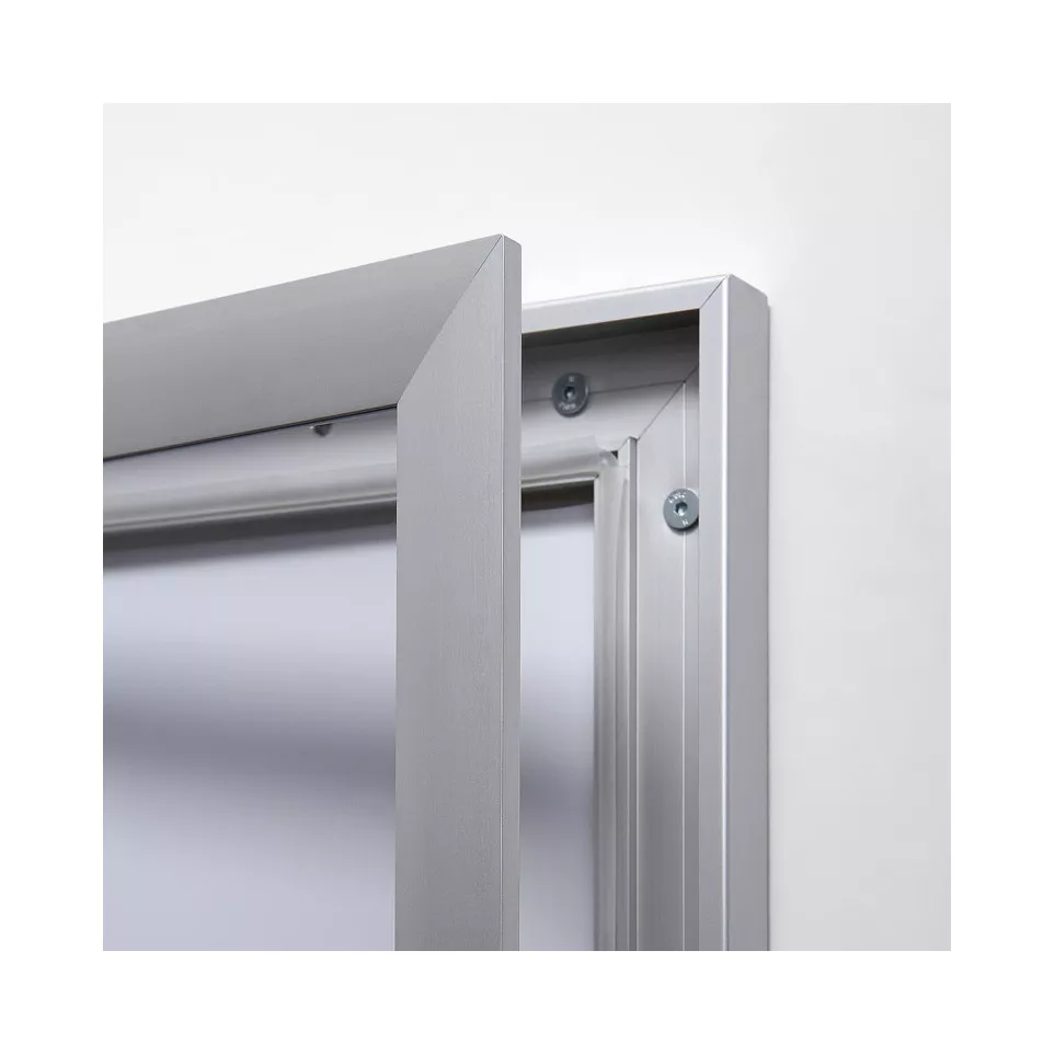 Indoor Lockable Showcase Silver 8x A4