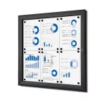 Indoor Lockable Showcase Black 6x A4