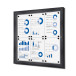 Indoor Lockable Showcase Silver 6x A4 RAL7016