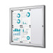 Vergrendelbaar Notitiebord Indoor B1 Brandwerend Zilver 6x A4