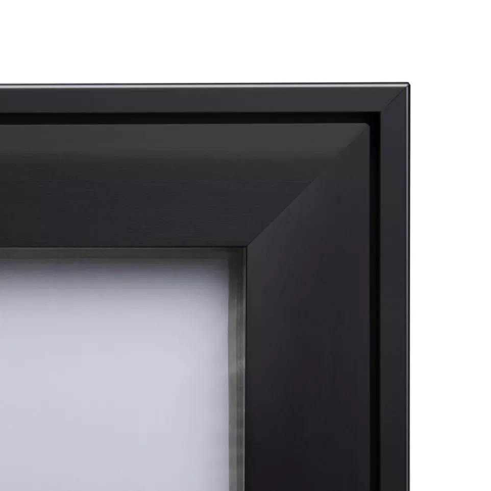 Indoor Lockable Showcase Black 4x A4