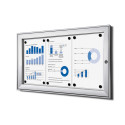 Vergrendelbaar Notitiebord Indoor Zilver 3x A4