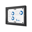 Indoor Lockable Showcase Black 2x A4