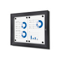 Indoor Lockable Showcase Silver 2x A4 RAL7016