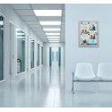Indoor Lockable Showcase Silver 2x A4 RAL7016