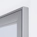 Indoor Lockable Showcase Silver 2x A4