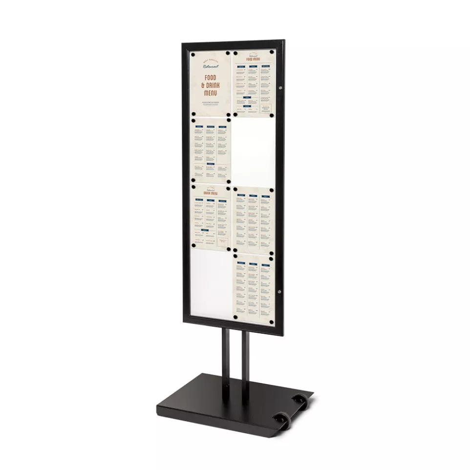 Outdoor Menustandaard Zwart 8 x A4...