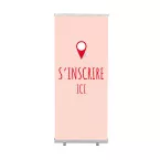 Roll-Banner Budget 85 Komplett-Set Rapport Ici Rouge Français