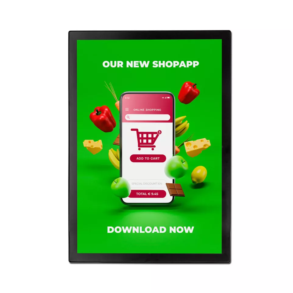 Magnetic Poster Frame Slim A4 Black