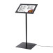 Black Lockable Menu Stand LED Illuminated 2x A4