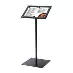 Black Lockable Menu Stand Non-Illuminated 2x A4