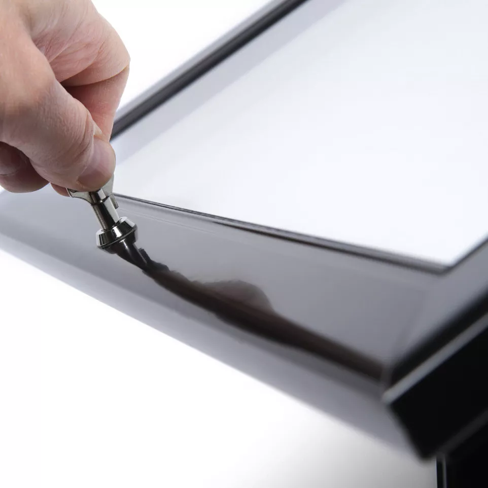 Black Lockable Menu Stand...