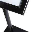 Black Lockable Menu Stand Non-Illuminated 2x A4