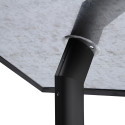 Menustandaard Design Standaard Zwart 25 mm Rechte Hoeken A3