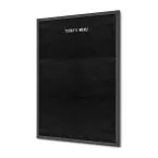 Letterbord Zwart 60 x 80 cm met Zwarte Lijst