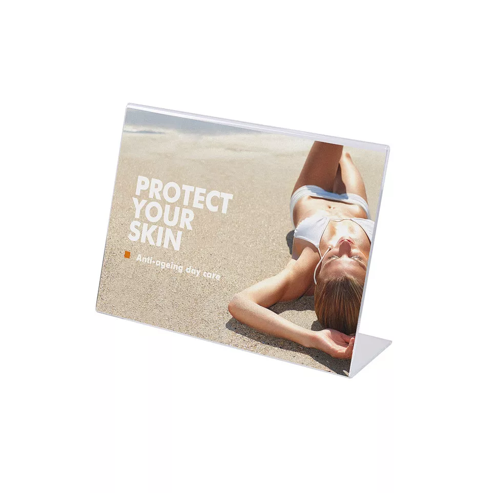 L Stand Menu Holder Acrylic Landscape A6